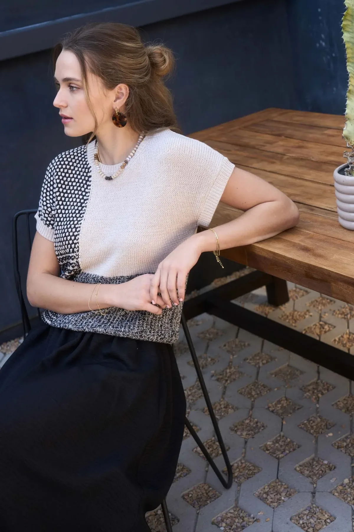 Blusa para dama, tejida