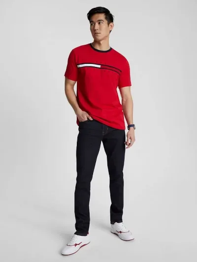 Camiseta Tommy Hilfiger para caballero color rojo