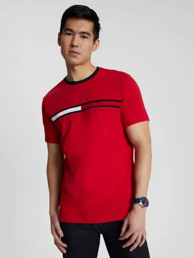 Camiseta Tommy Hilfiger para caballero color rojo