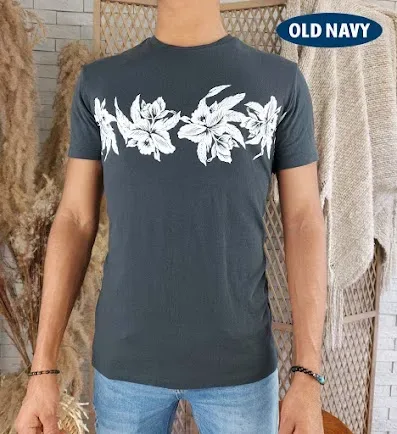 Camiseta Old Navy para caballero color gris