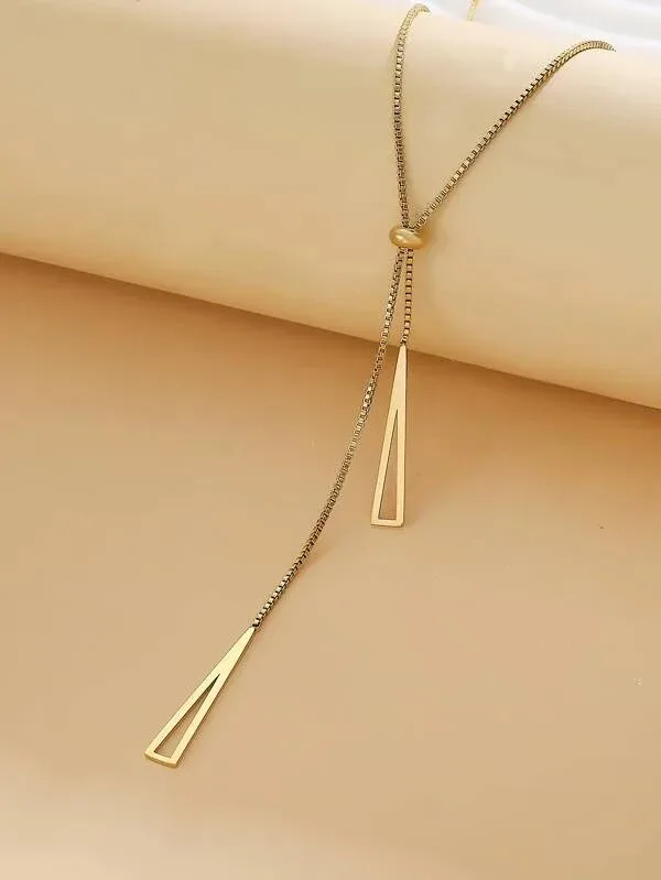 Collar acero inoxidable color dorado para dama