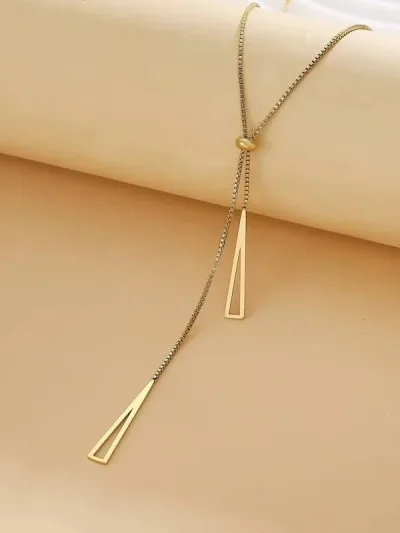 Collar acero inoxidable color dorado para dama