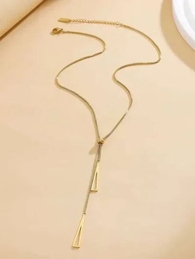 Collar acero inoxidable color dorado para dama