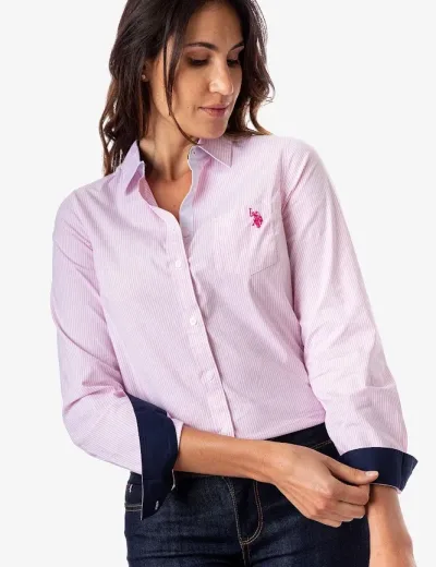 Camisa US Polo para dama de rayas