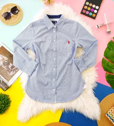 Camisa US Polo para dama de rayas