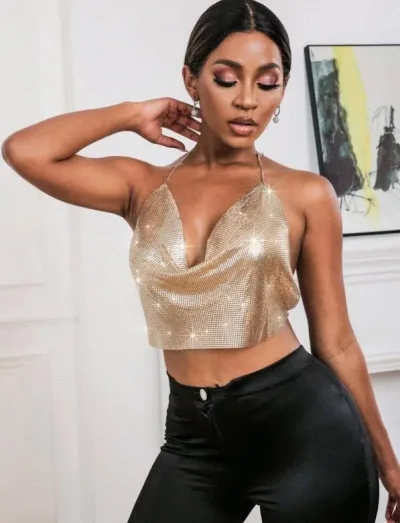 Blusa para dama color dorado