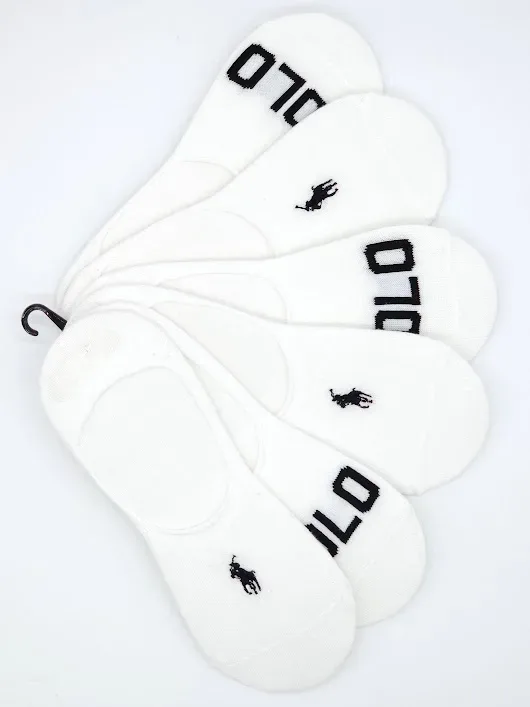 Set 6 pares de calcetas Polo Ralph Lauren para dama color blanco