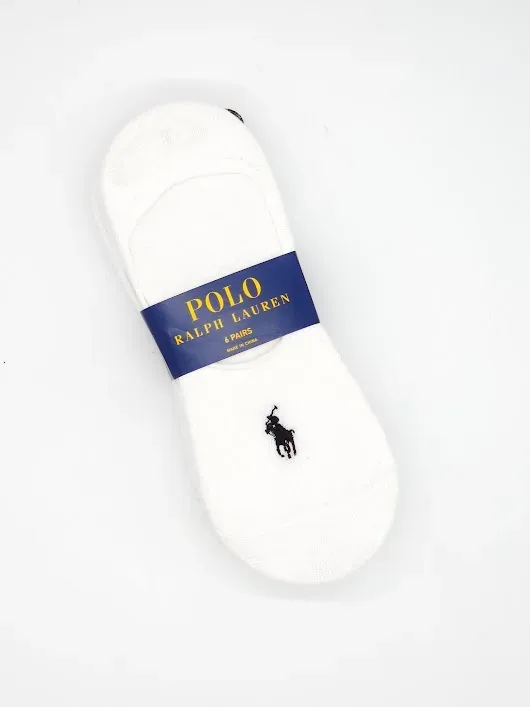 Set 6 pares de calcetas Polo Ralph Lauren para dama color blanco