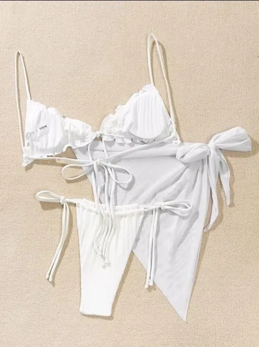 Vestido de baño para dama color blanco
