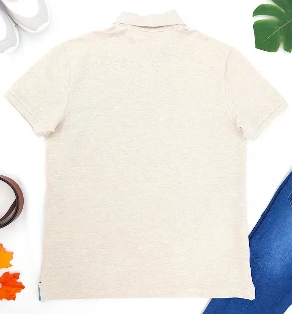 Camiseta Tommy Hilfiger Custom Fit para caballero color beige