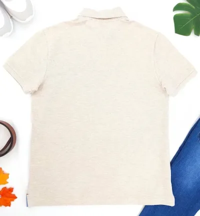 Camiseta Tommy Hilfiger Custom Fit para caballero color beige