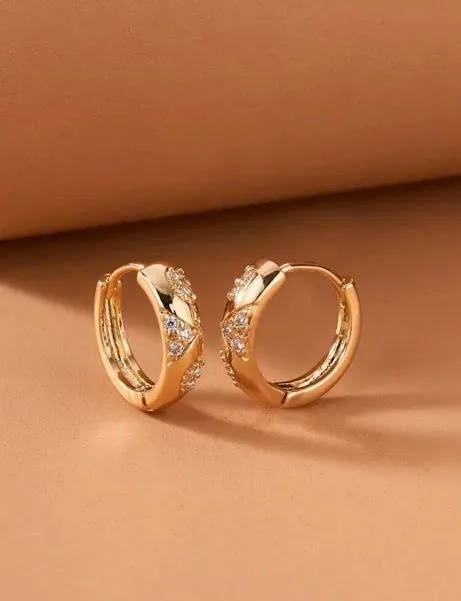 Aretes para dama color dorado
