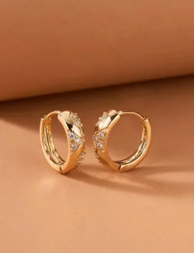 Aretes para dama color dorado