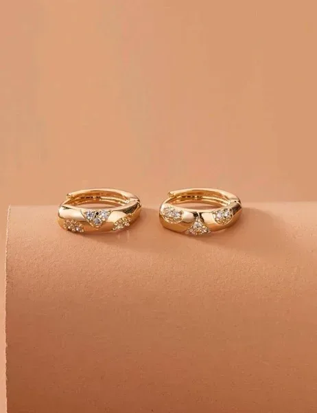 Aretes para dama color dorado