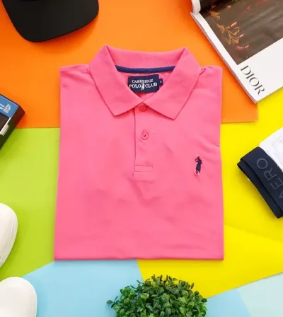 Camiseta Cambridge Polo Club para caballero color rosa