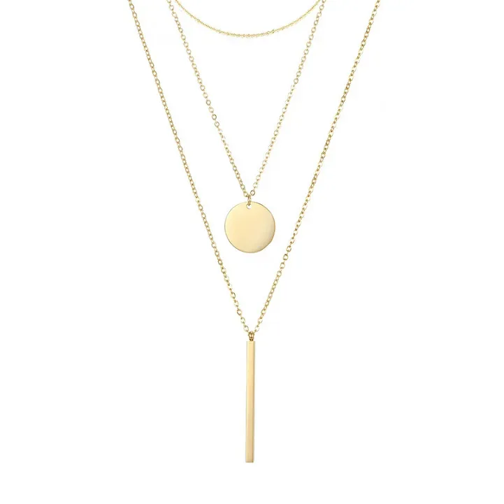 Collar para dama color dorado de acero inoxidable
