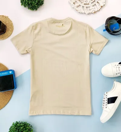 Camiseta para caballero color beige