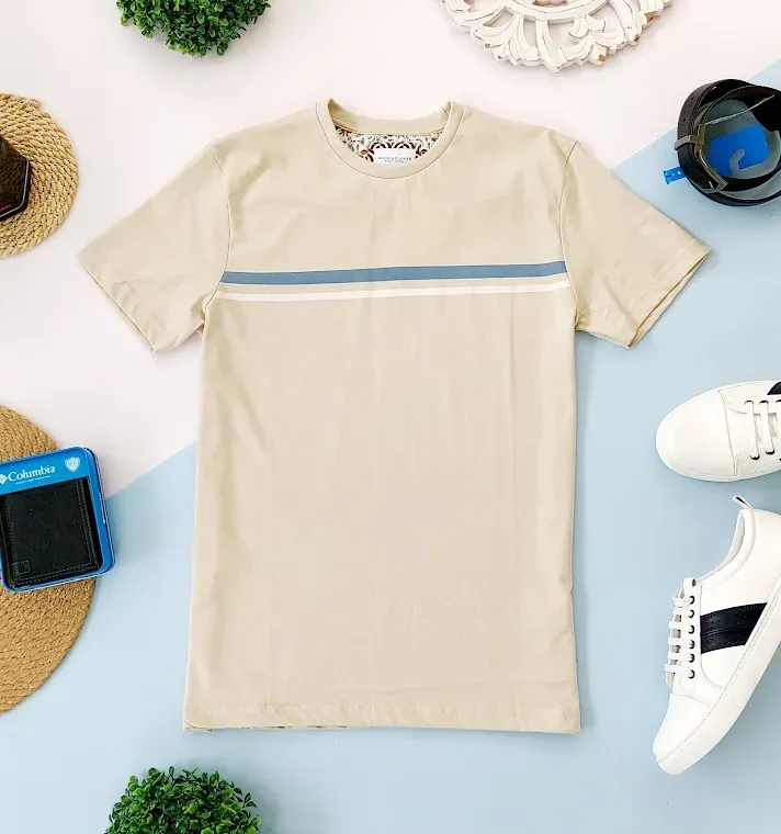 Camiseta para caballero color beige