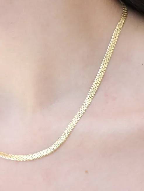 Collar plata 925 para dama color dorado con baño de oro 18K #2