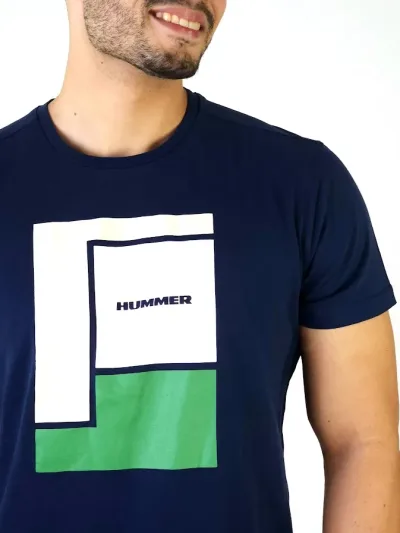 Camiseta Hummer para caballero color azul oscuro