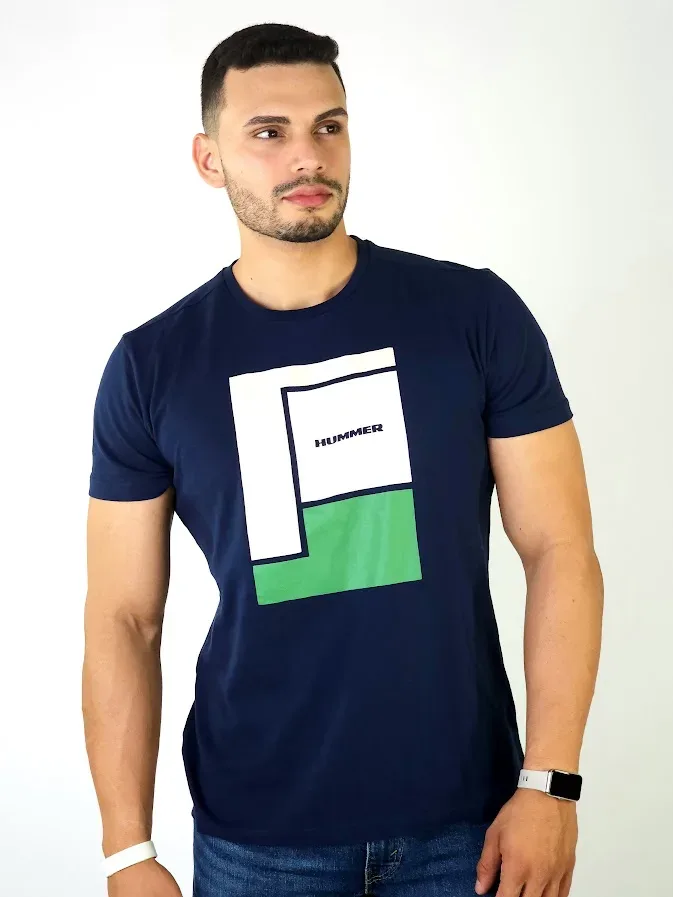 Camiseta Hummer para caballero color azul oscuro