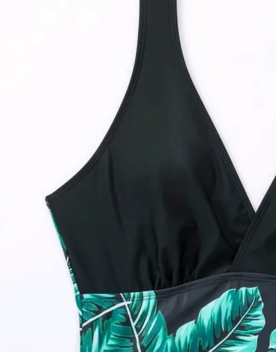 Vestido de baño de una pieza para dama estampado tropical