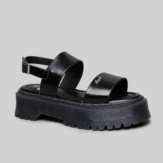 Sandalias Coral para dama Aria Black Gloss