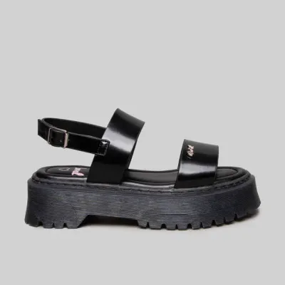 Sandalias Coral para dama Aria Black Gloss