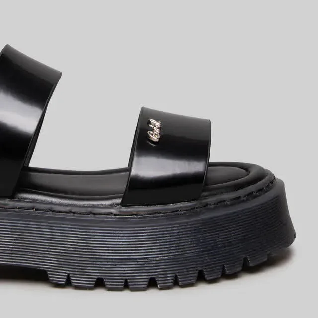 Sandalias Coral para dama Aria Black Gloss