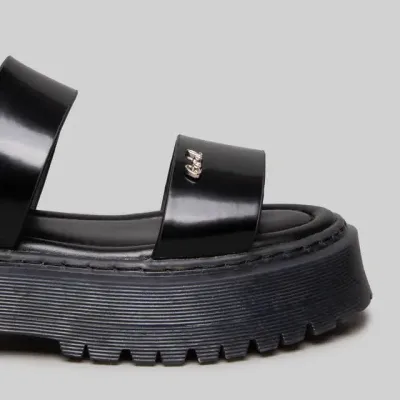 Sandalias Coral para dama Aria Black Gloss