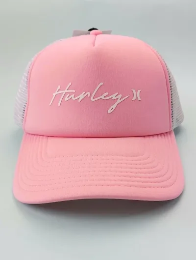 Gorra Hurley para dama color rosa y blanco