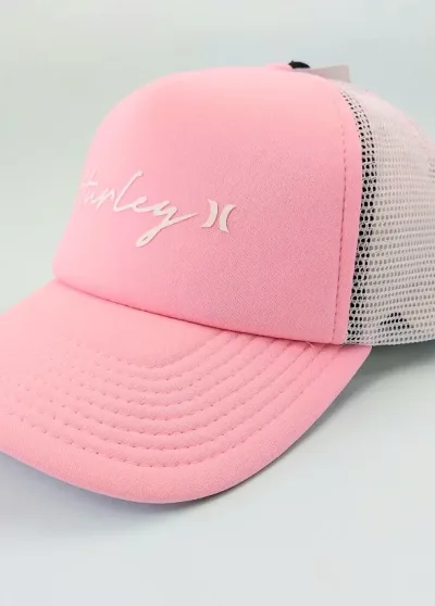 Gorra Hurley para dama color rosa y blanco
