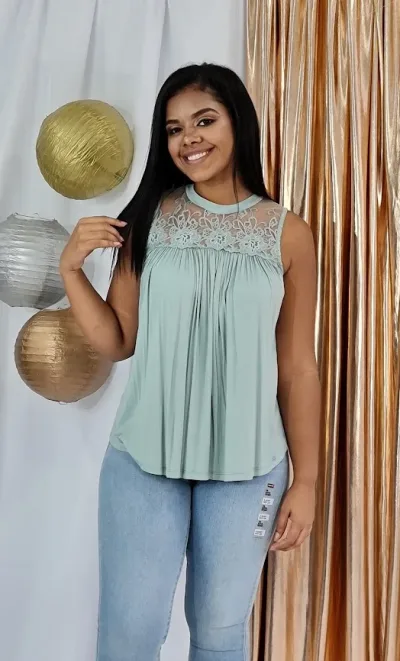 Blusa Allie Rose para dama color verde menta