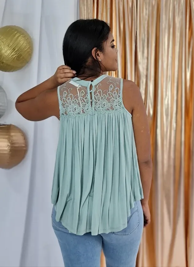 Blusa Allie Rose para dama color verde menta