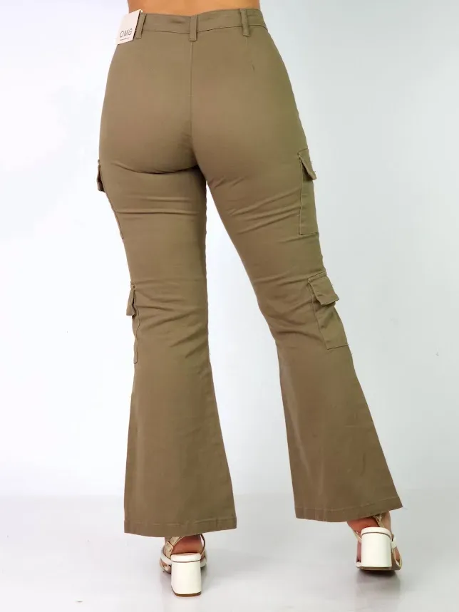 Pantalón para dama color verde musgo