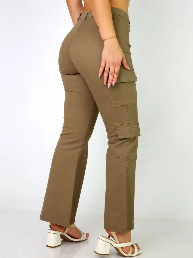 Pantalón para dama color verde musgo