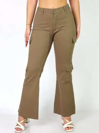 Pantalón para dama color verde musgo