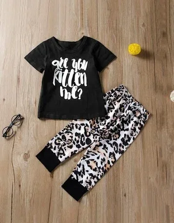 Conjunto para niña color negro y blanco