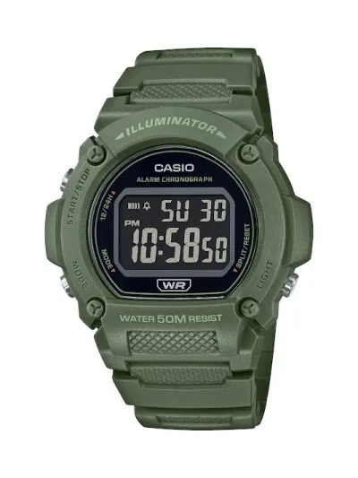 Reloj Casio para caballero W-219HC-3BVDF COLOR VERDE MUSGO