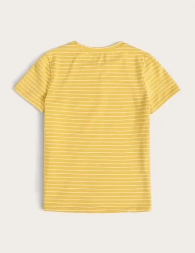 Blusa para dama con diseño a rayas color amarillo