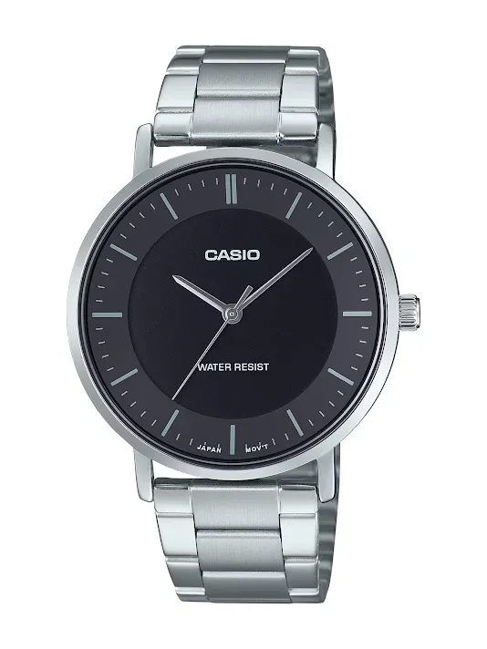 Reloj Casio para caballero MTP-VT04D-1EDF COLOR PLATEADO