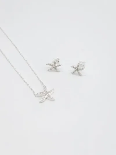 Conjunto de plata 925 para dama con diseño de estrella de mar