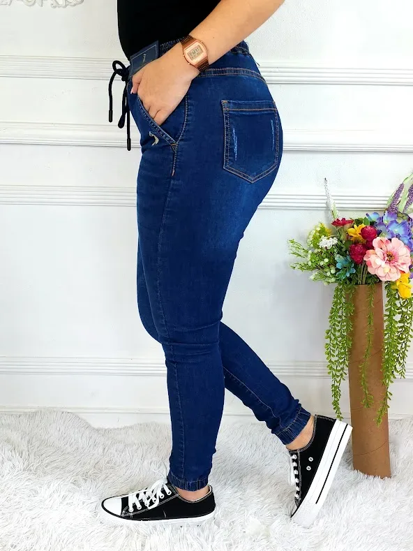 Jogger Cambrige Polo para dama de mezclilla color azul
