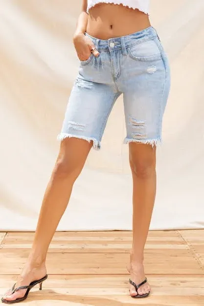 Short YMI para dama color celeste
