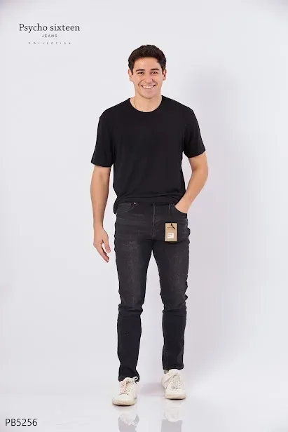 Jeans PSYCHO SIXTEEN para caballero Slim Fit PB5256 color gris oscuro