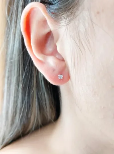 Aretes para dama plata 925 color plata