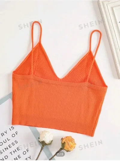 Crop top para dama color anaranjado