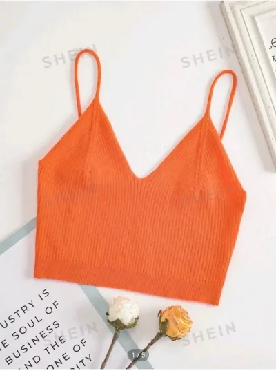 Crop top para dama color anaranjado