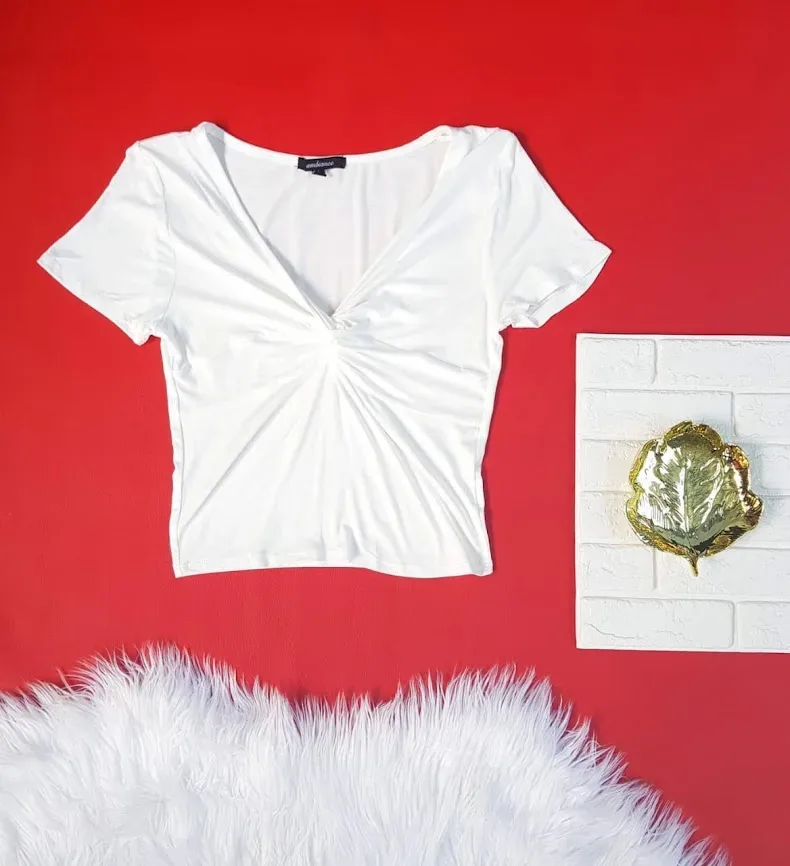 Blusa Ambiance para dama color blanca