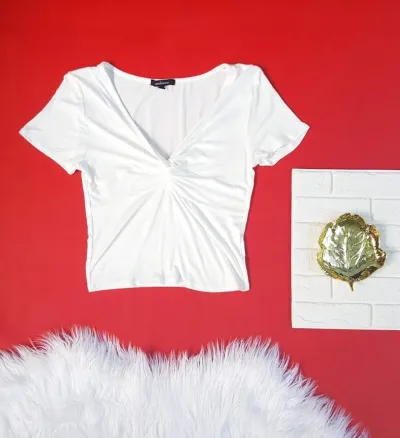 Blusa Ambiance para dama color blanca